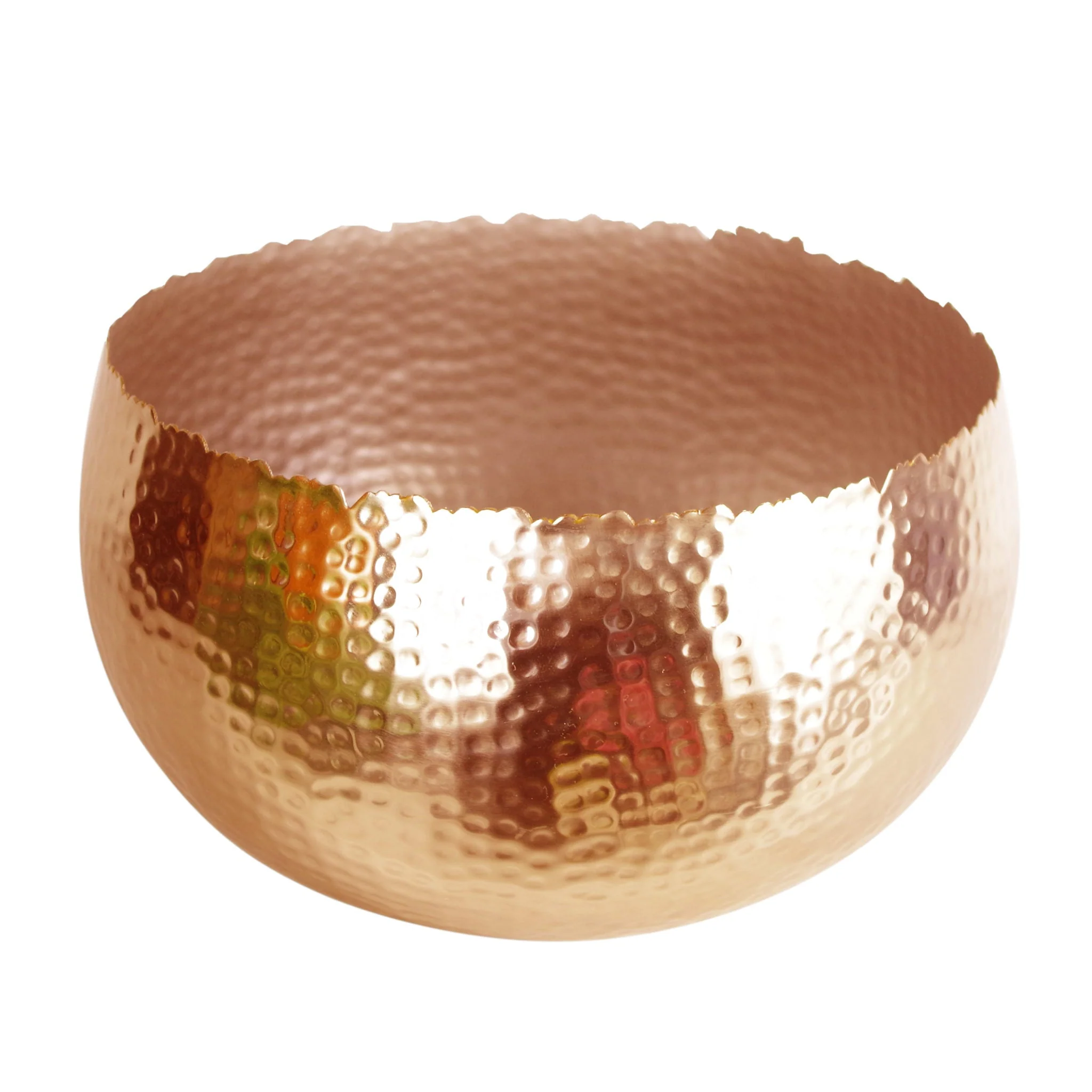 Artificial Christmas Xmas Poinsettias Copper Curve Large Metal Planter - Image 2