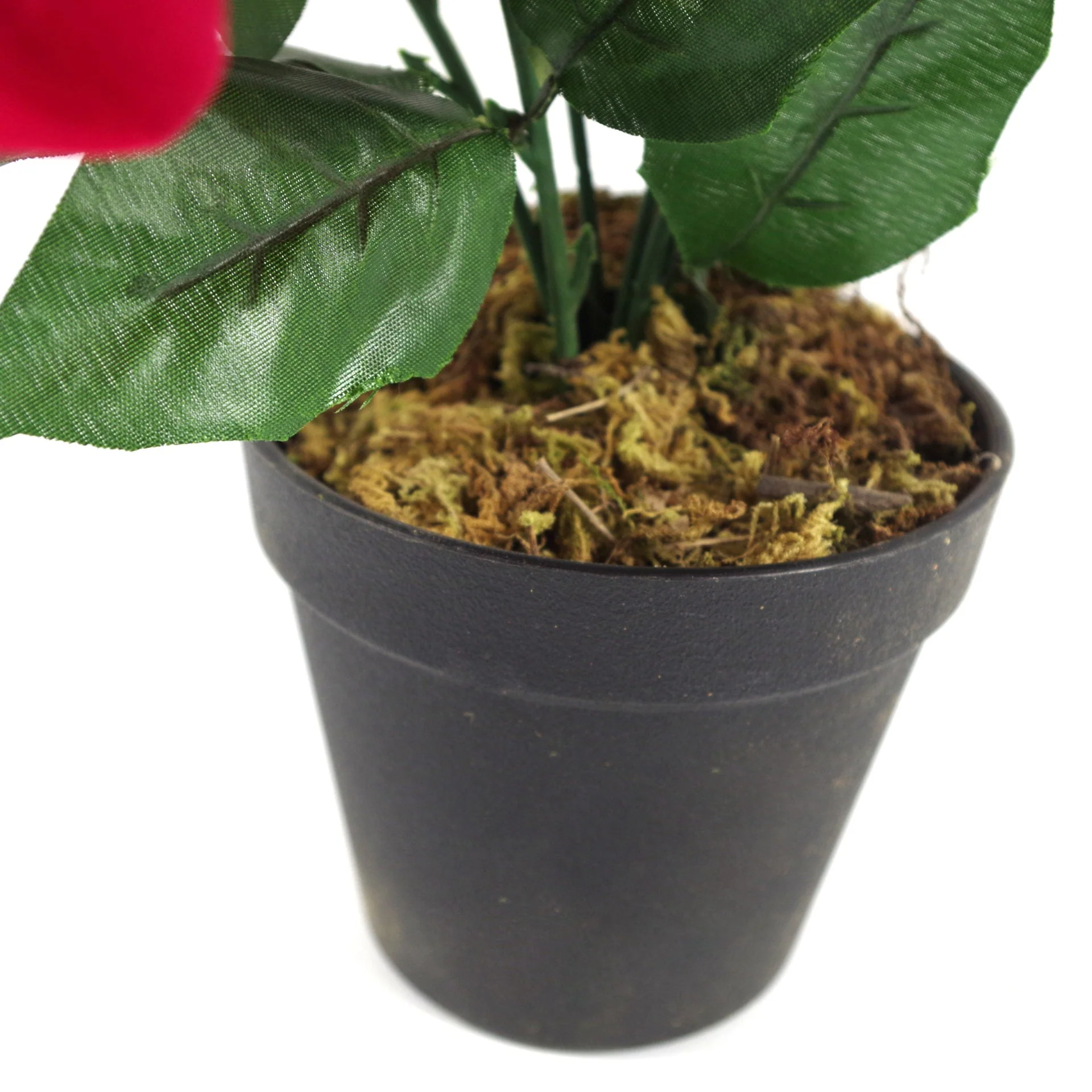 Artificial Christmas Xmas Red Poinsettia 40cm Gold Honeycomb Metal Planter - Image 2