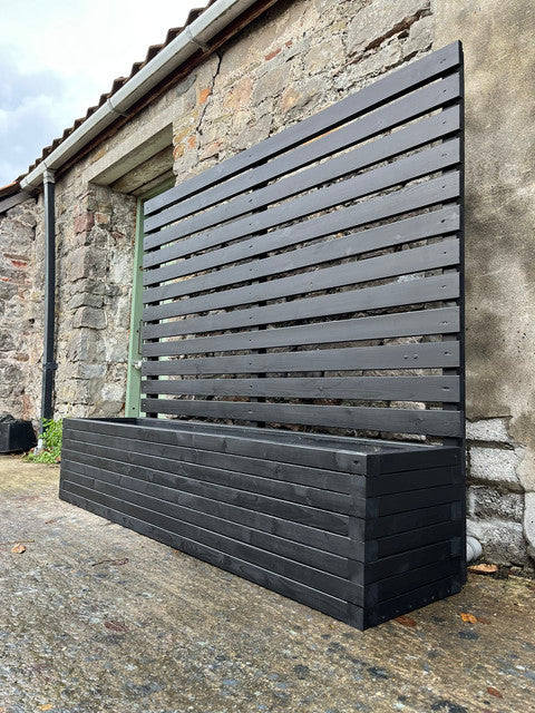 Customisable Wood Trough Trellis Planter - Image 3