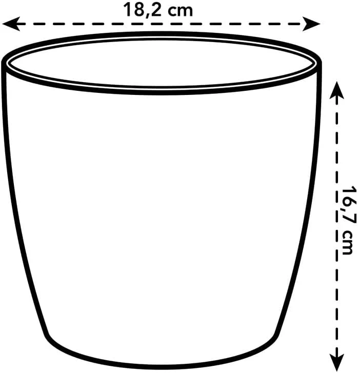 Elho Brussels Round 18 Black Plant Pot - Image 3