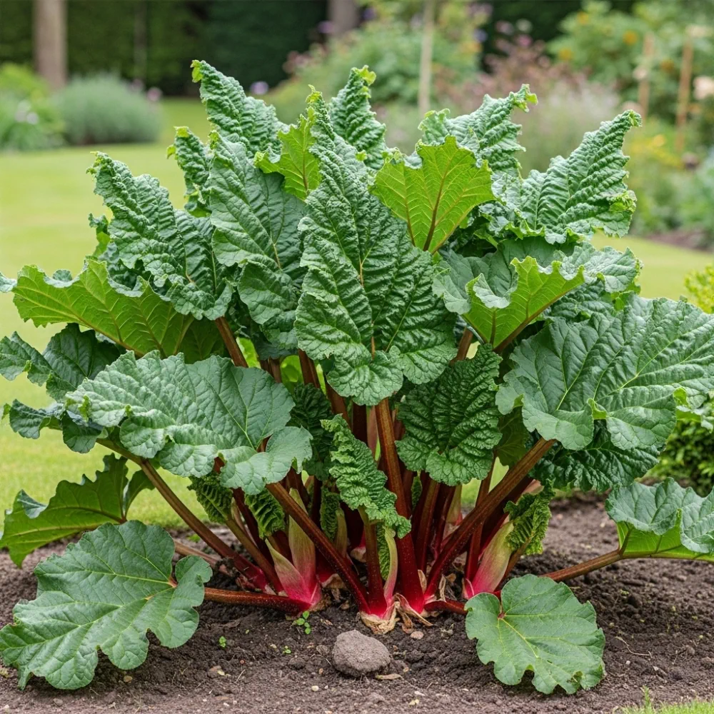 Fulton's Strawberry Surprise' Rhubarb Plant | 3 Bare Root Crowns - Image 3
