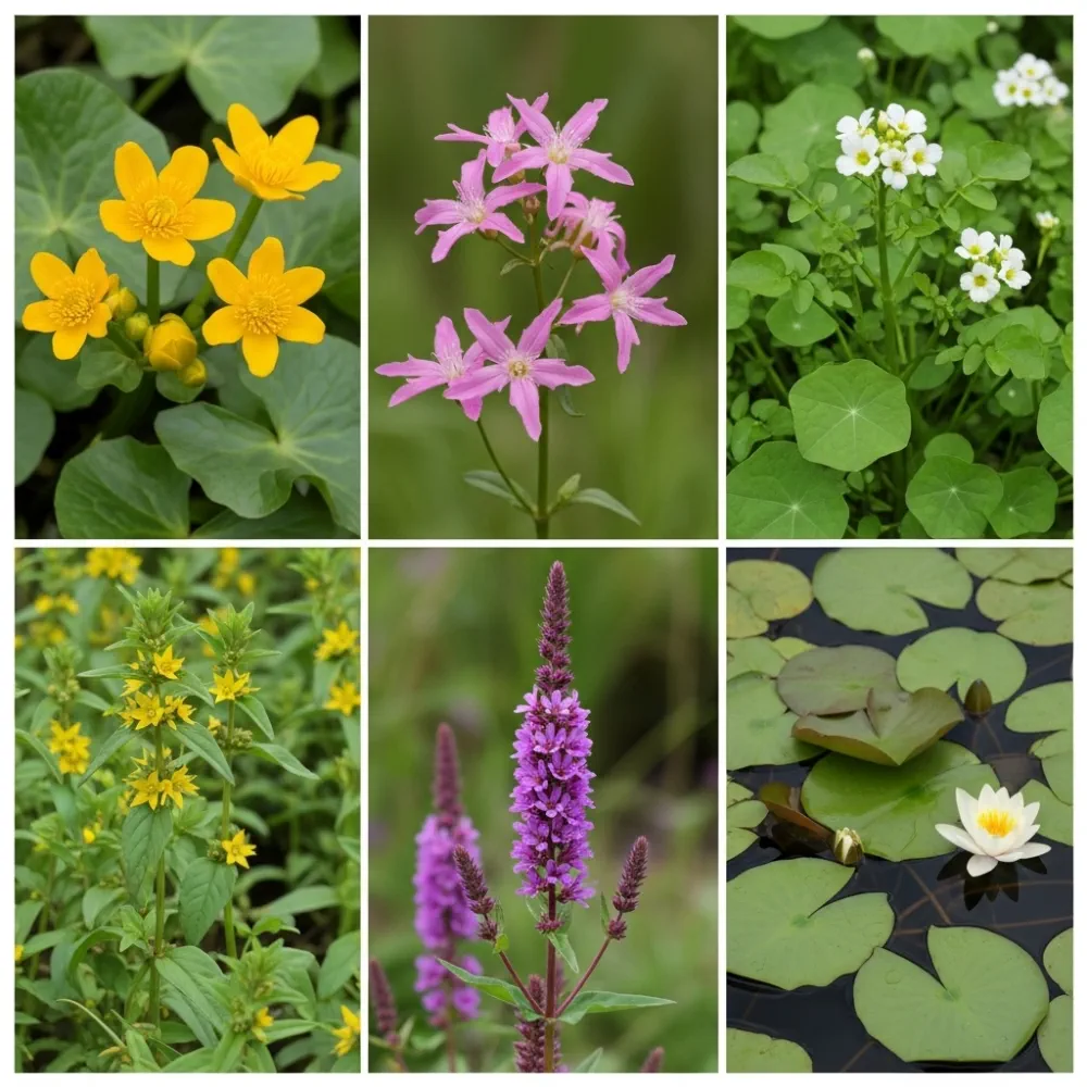 Miniature pond collection with a lily