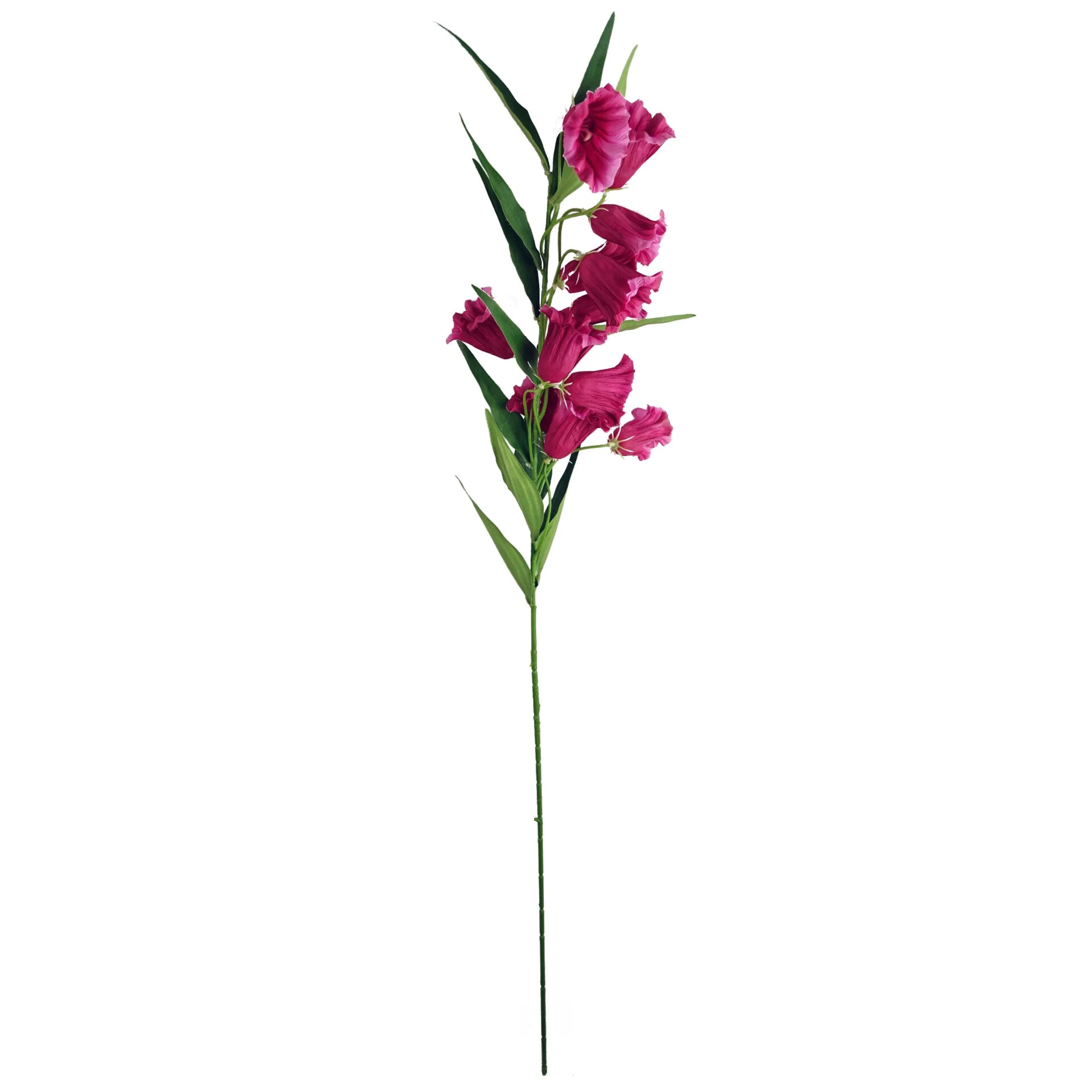 Pack of 6 x 100cm Trumpet Artificial Flower Stem Fuchsia Pink - Image 2