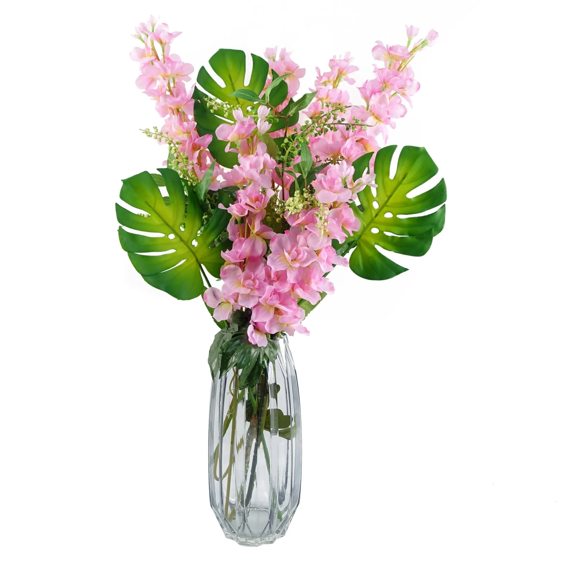 Pack of 6 x 55cm Single Artificial Monstera Leaf - Image 2