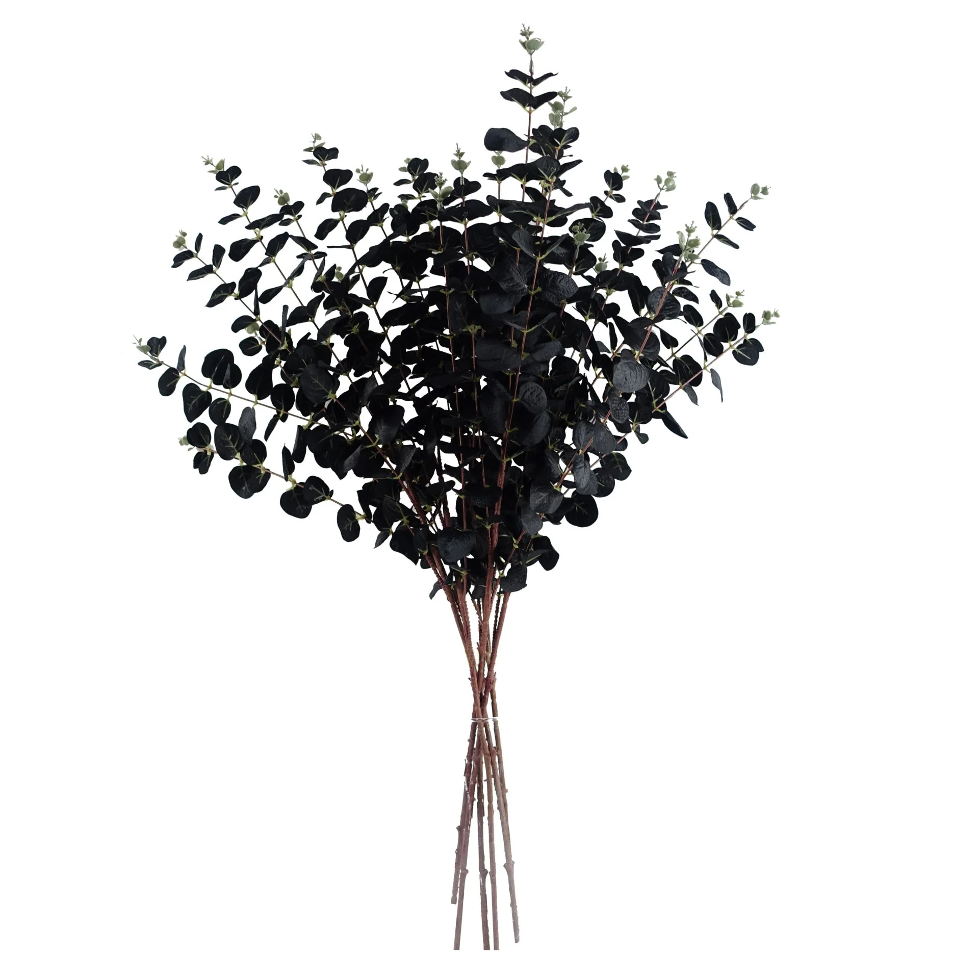 Pack of 6 x 80cm Black Eucalyptus Foliage Stem - Image 2