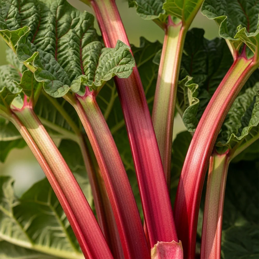 Raspberry Red' Rhubarb Plant | 3L Pot - Image 3