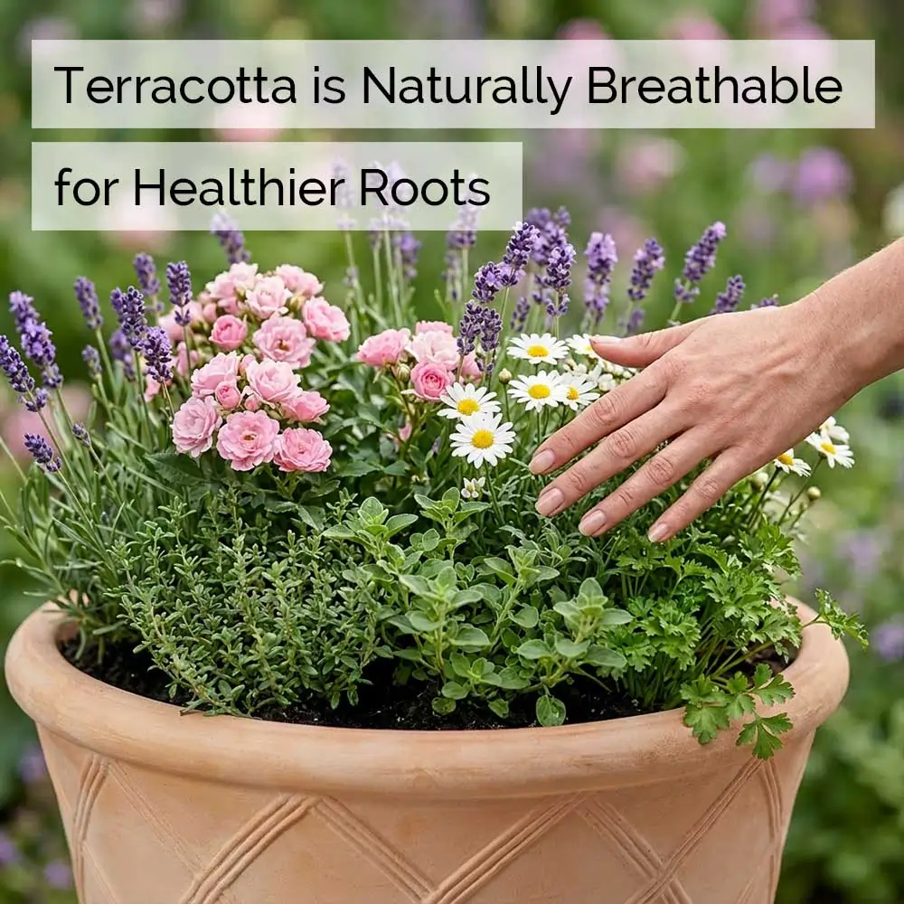 Rustic Terracotta Lattice Plant Pot - Image 27
