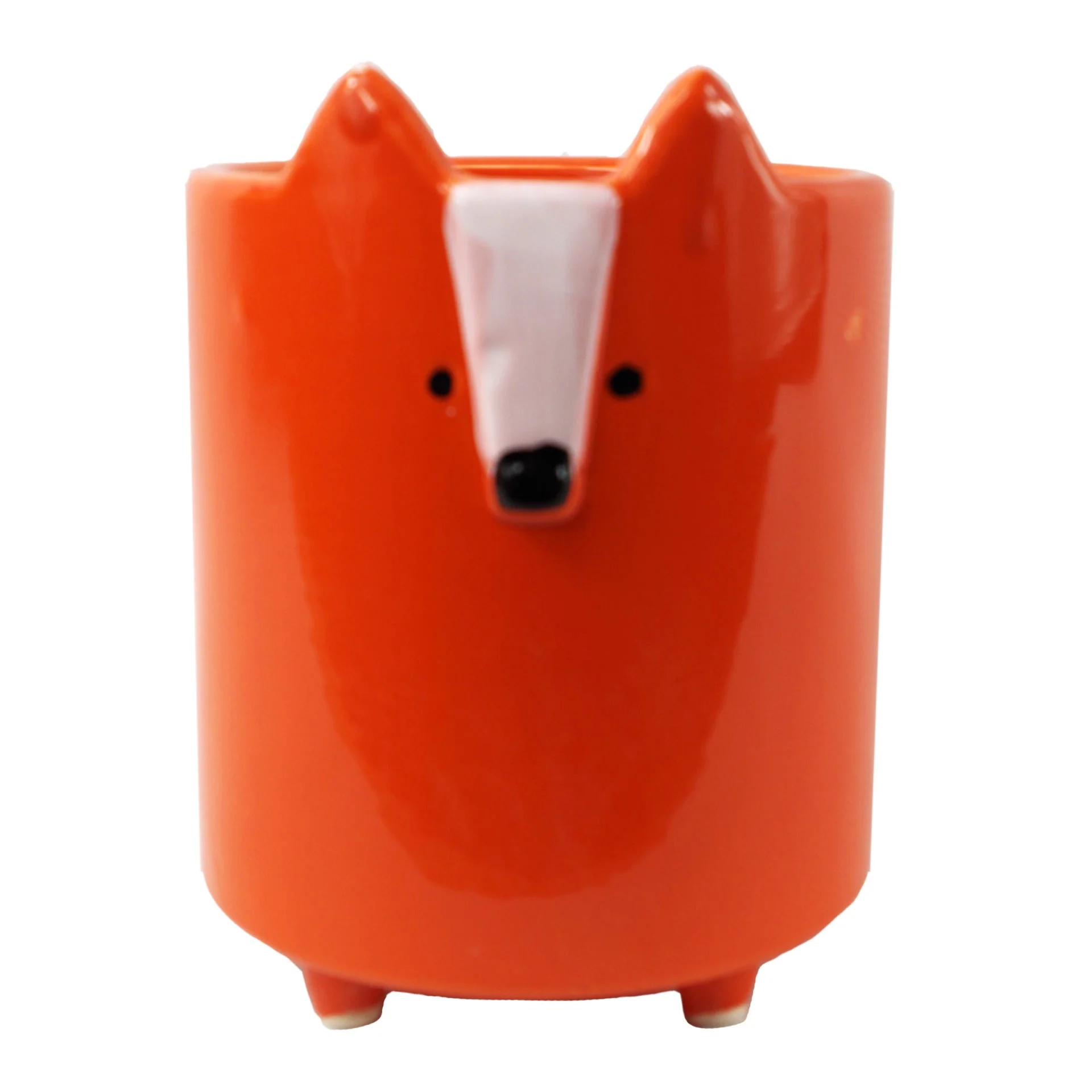 Set of Rabbit Fox and Elephant Ceramic Pots - Image 3