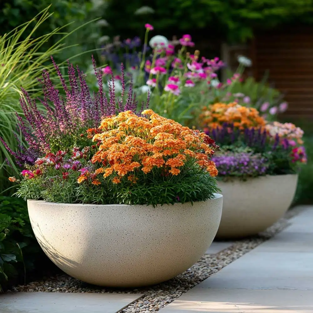 Zinc Galvanised Bowl Planter - Image 58