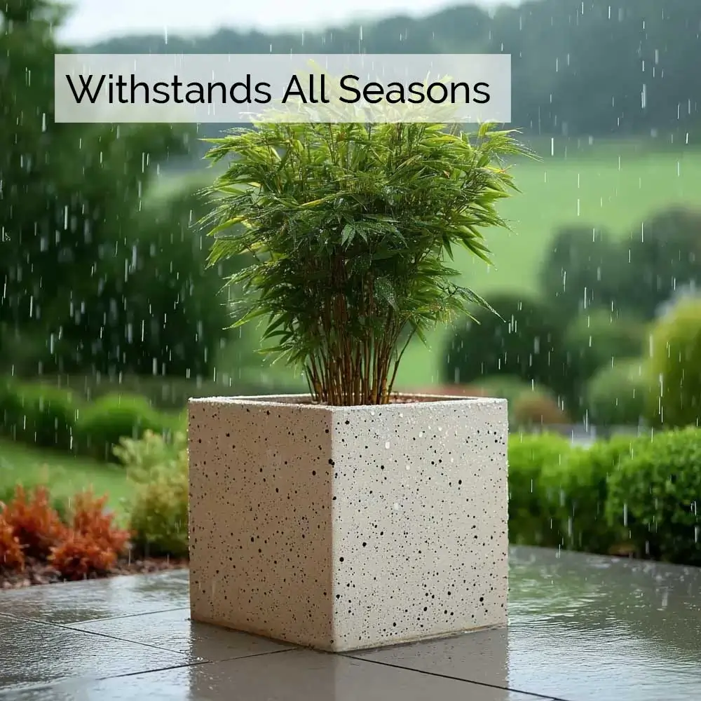 Zinc Galvanised Cube Metal Planter - Image 188