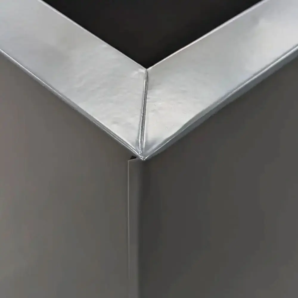Zinc Galvanised Tall Square Planter - Image 75
