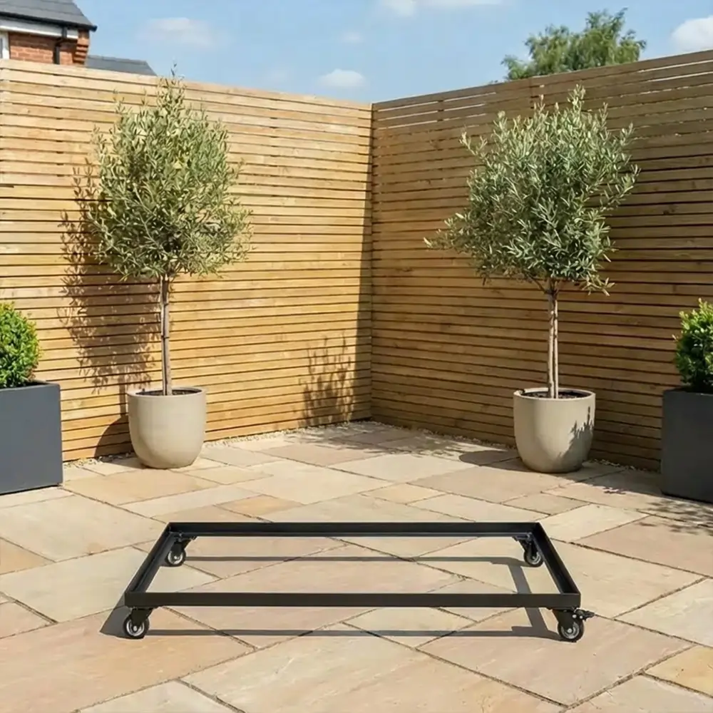 Zinc Galvanised Metal Trellis Planter with Wheels - Image 60
