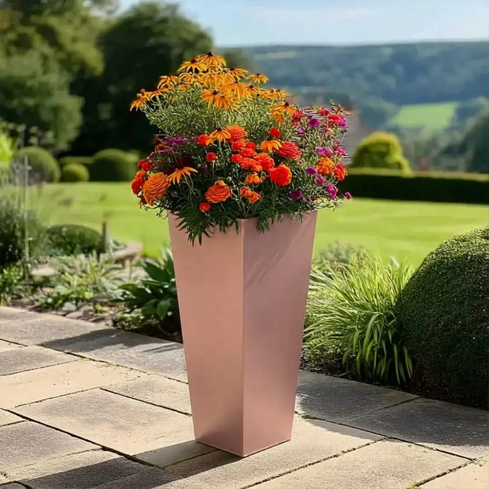Zinc Galvanised Tapered Square Planter - Image 53