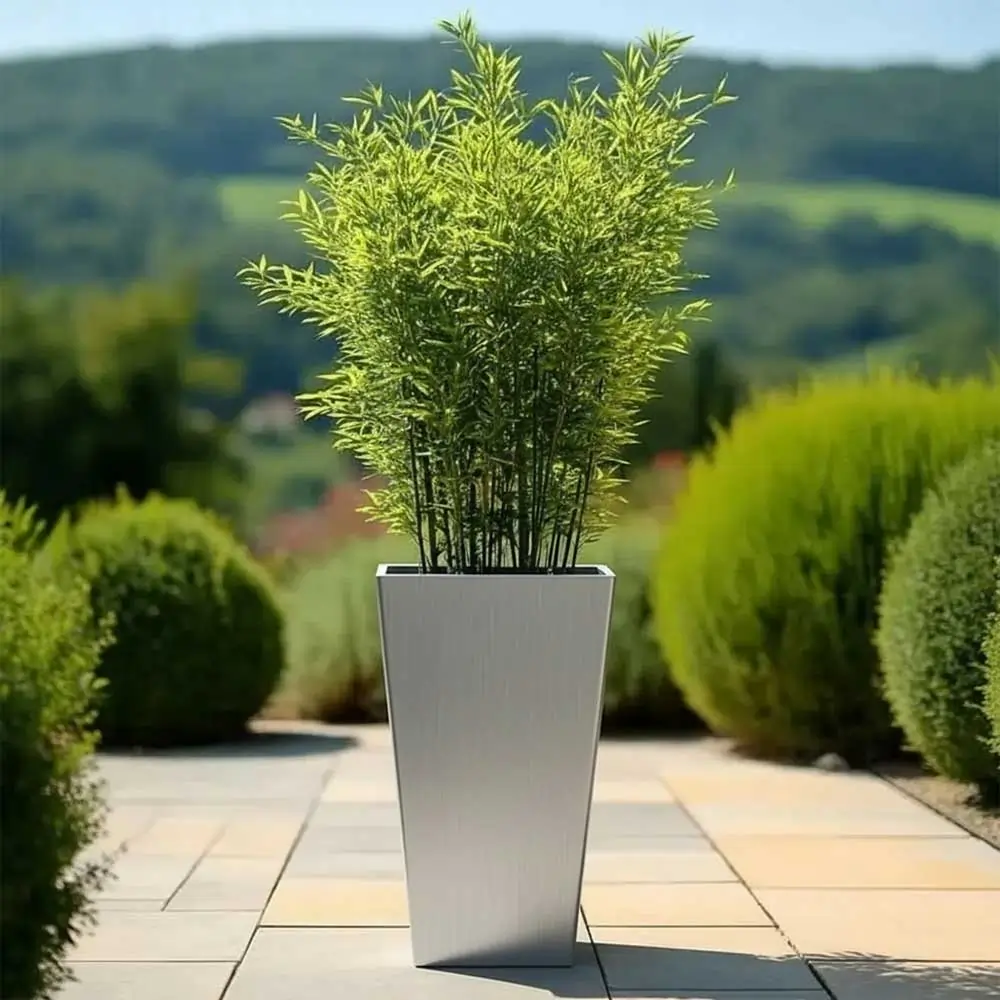 Zinc Galvanised Tapered Square Planter - Image 66