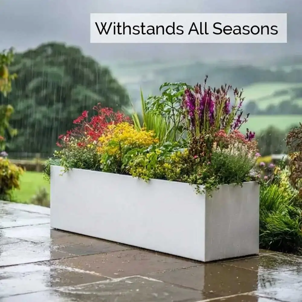 Zinc Galvanised Trough Metal Planter - Image 127