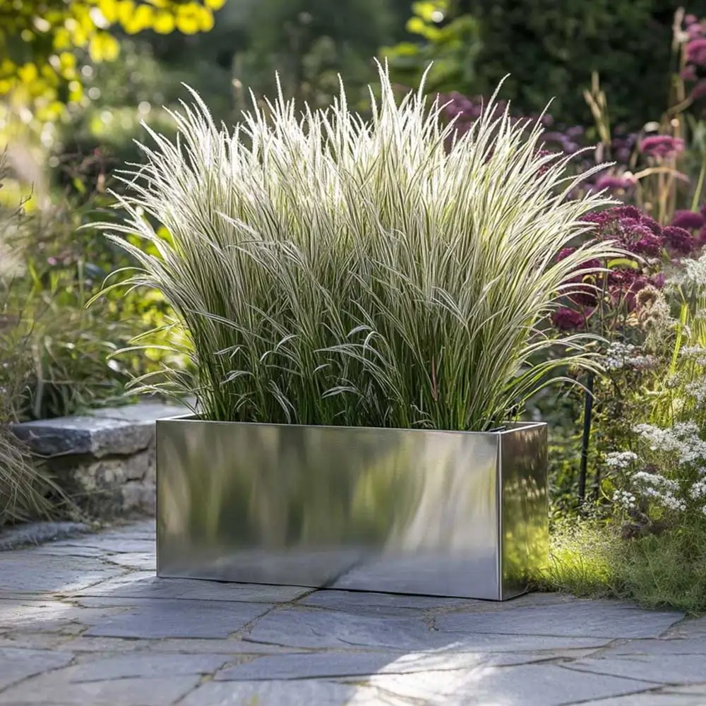 Zinc Galvanised Trough Metal Planter - Image 181