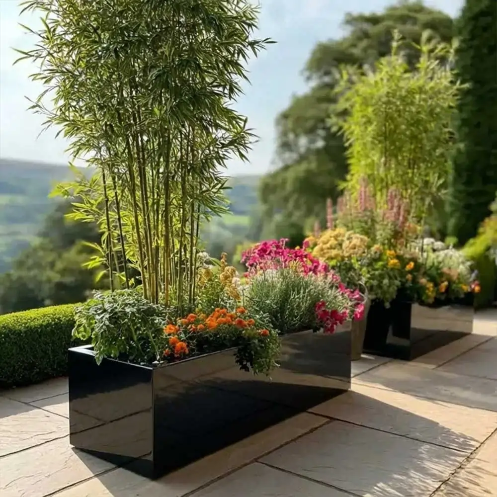 Zinc Galvanised Trough Metal Planter - Image 55
