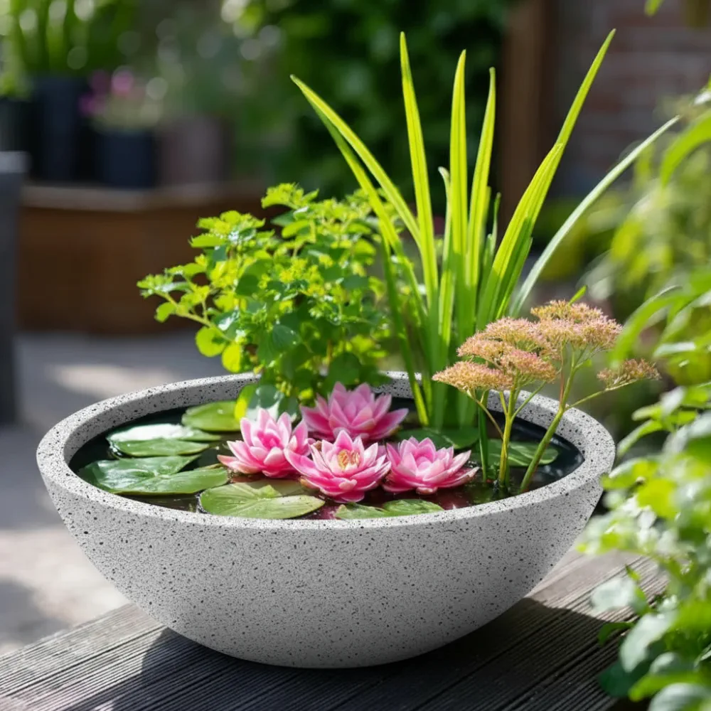 Wildlife Pond In A Pot | Complete Kit with Bowl, Plants & Fountain - Image 3