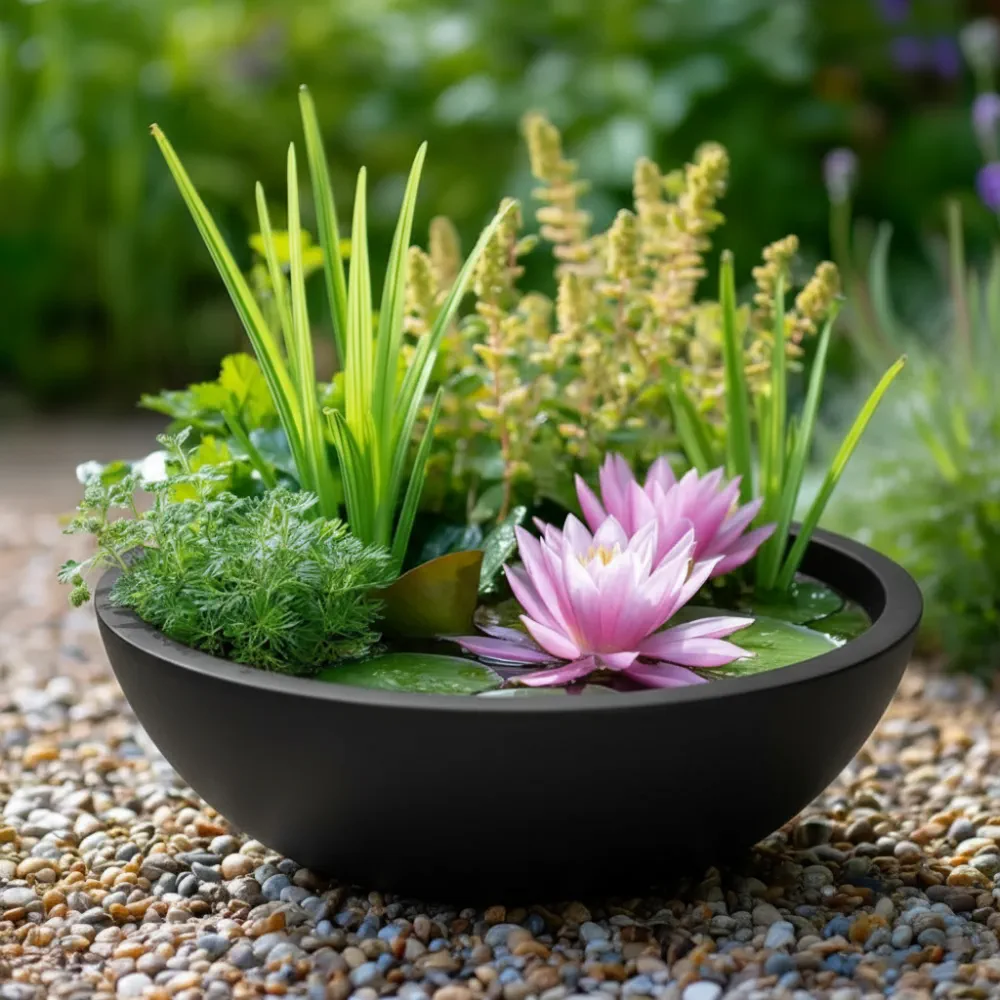 Wildlife Pond In A Pot | Complete Kit with Bowl, Plants & Fountain - Image 31